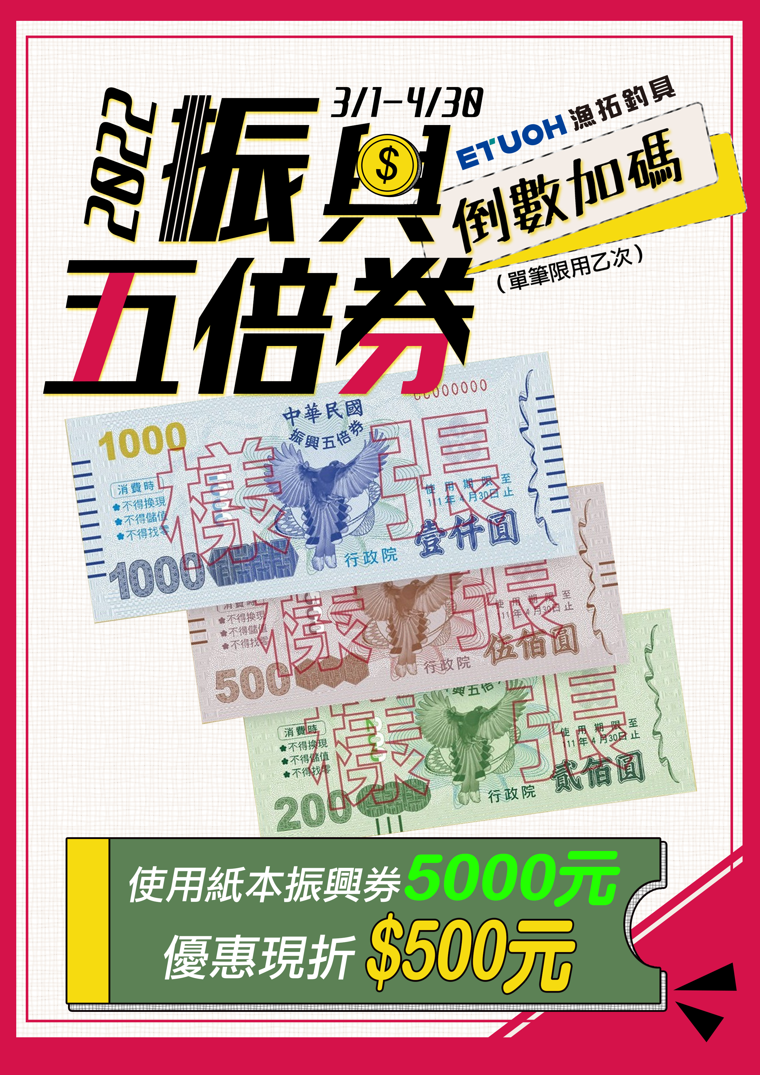 振興五倍券倒數加碼