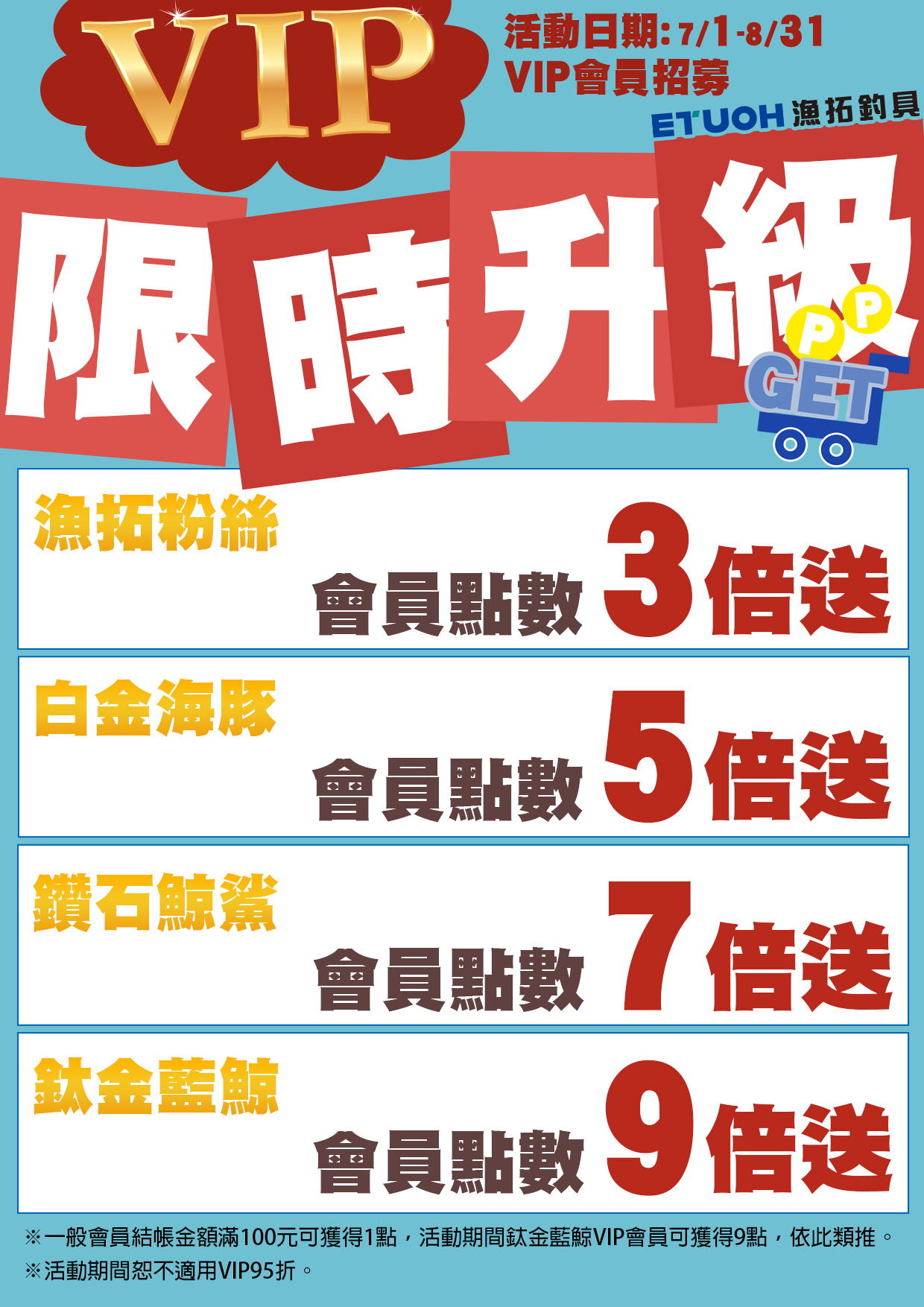 會員升級月VIP會員招募